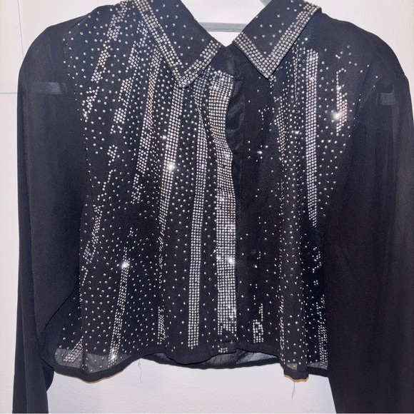 5/$25 Nasty Gal Bedazzled button down - Picture 2 of 7